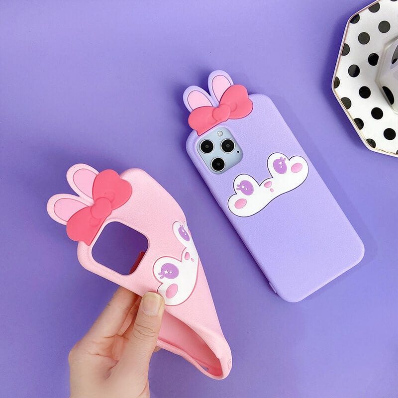 iPhone 13Pro Q Uncle Cute Bunny Silicone Phone Case