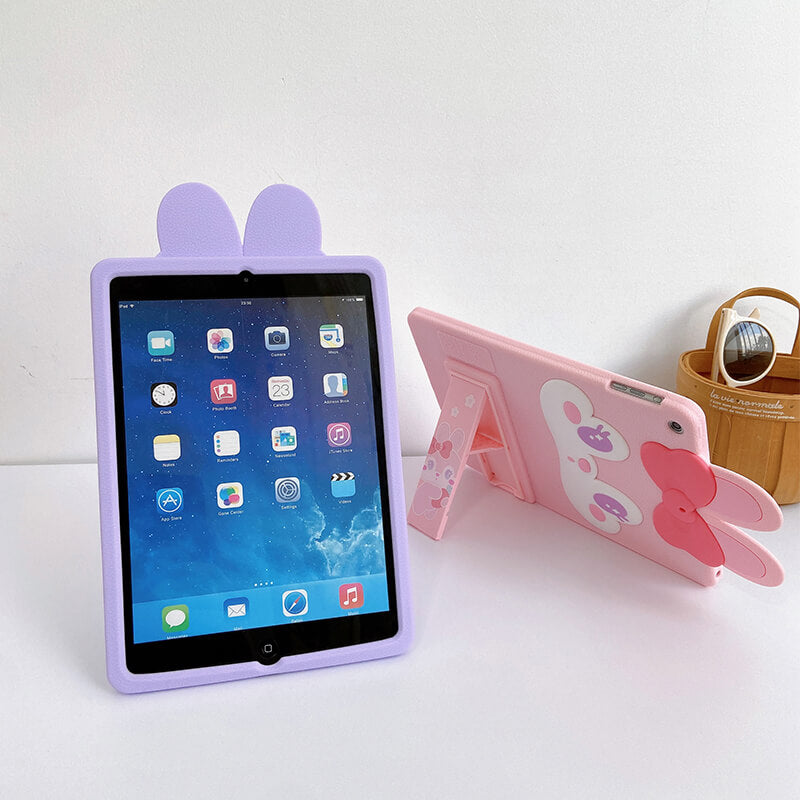 iPad Air 2th 9.7 2014 Q Uncle Pink Bunny Silicone iPad Case