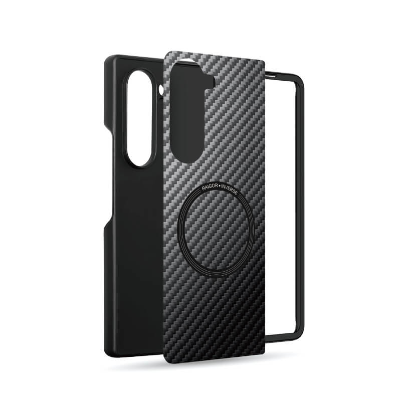 Samsung Galaxy Z Fold 6 2024 Carbon Fiber Texture Case Magsafe Shockproof Case