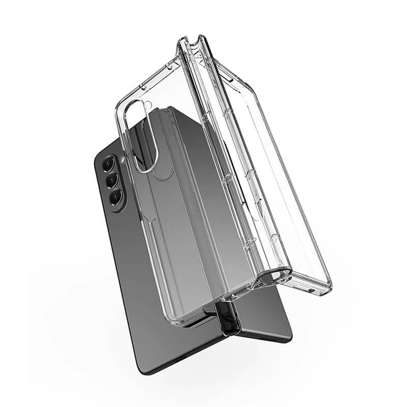 Samsung Galaxy Z Fold 6 2024 ICE Simple Style Transparent Phone Case With Built In Pen Slot