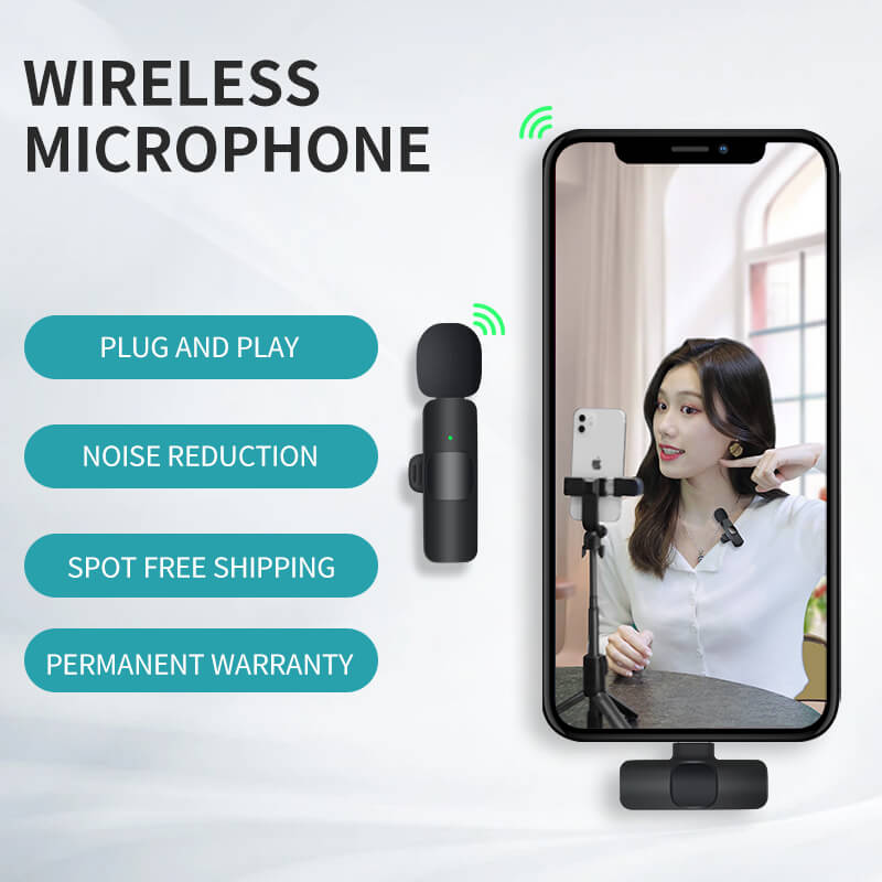 Mobie Dual Plug-Play Wireless Lavalier Microphones for Type-C Ports K9