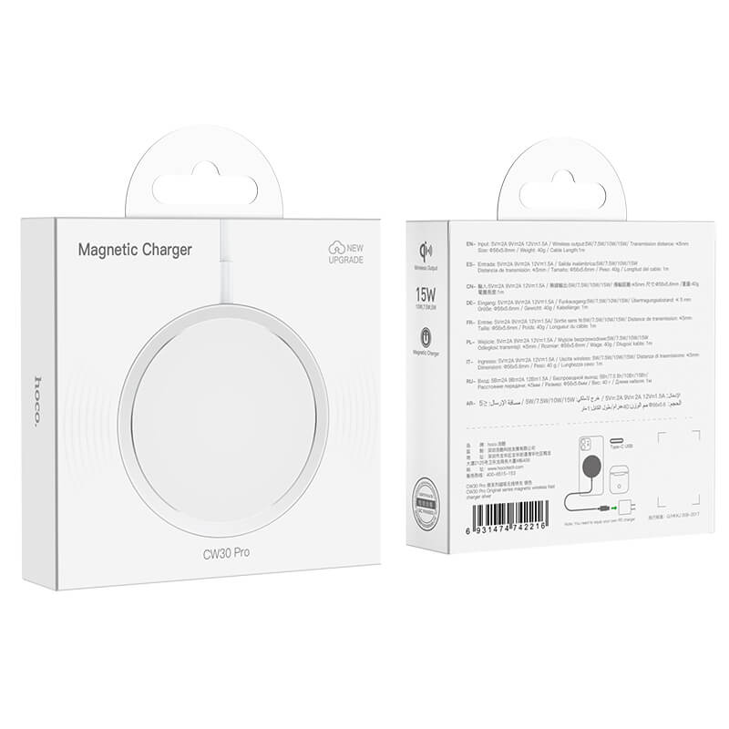 hoco. Original Series Magnetic 15W Wireless Fast Charger CW30 Pro