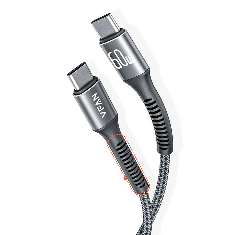 Mobie Fast Charging Cable with Reinforced Long Grip Type-C to Type-C 60W 1m X22