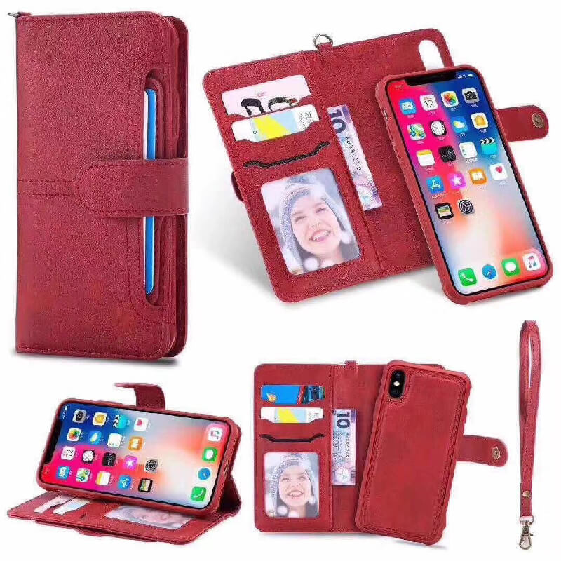 iPhone 11Pro JDK Genuine Leather Case with Magnetic Back & Lanyard