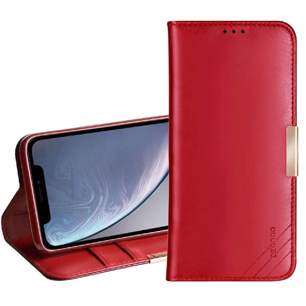 iPhone 12/12 Pro DZGOGO Genuine Leather Wallet Case Cover