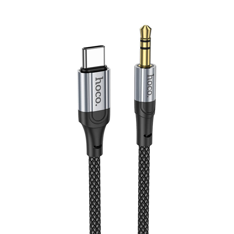 hoco Braided Nylon Universal Type-C to 35mm Aux Audio Cable 1m UPA26