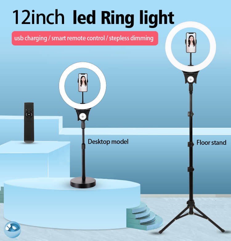 HQ 12 inch(30cm) LED Soft Ring Light Desktop Stand & Phone Holder