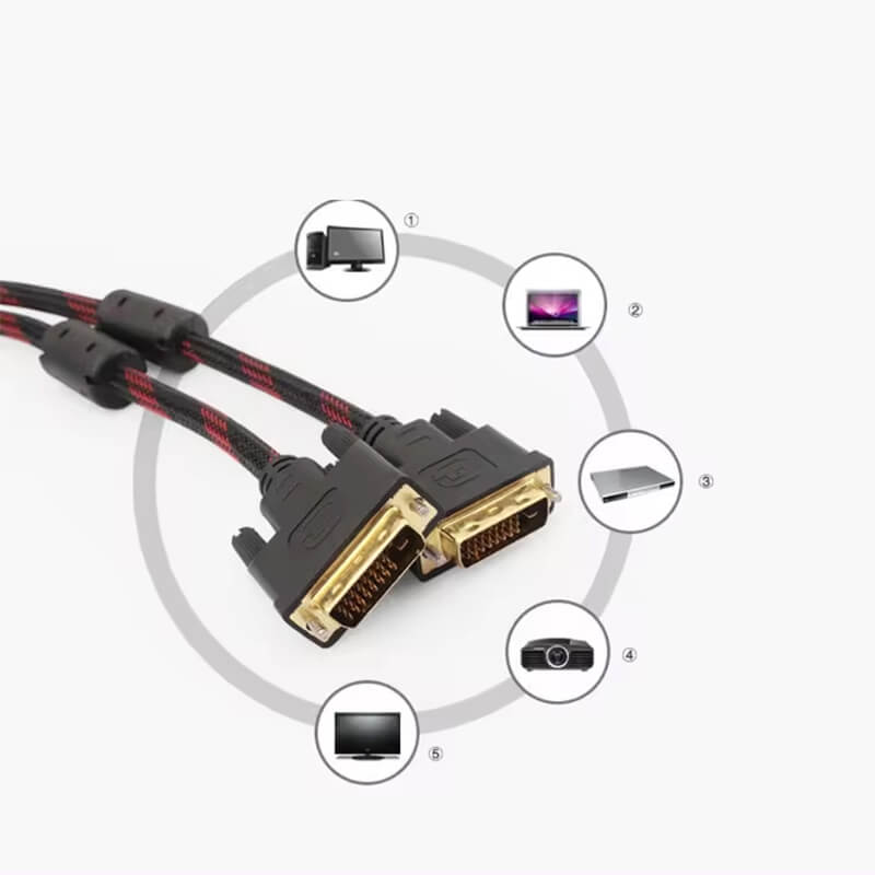 Mobie 1080p DVI to DVI Audio Video Male to Male Cable 1.5M