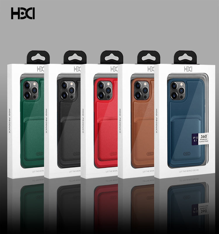 iPhone 7P/8P HDD 2-in-1 Leather Magnetic Card Holder Phone Case