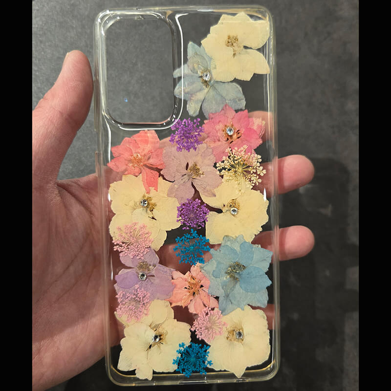 Samsung Galaxy A32 5G 2021 Real Flower Back TPU Shockproof Case