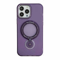 iPhone 14Pro Max Ring Holder Series Frosted Translucent Phone Case with 360 Magsafe