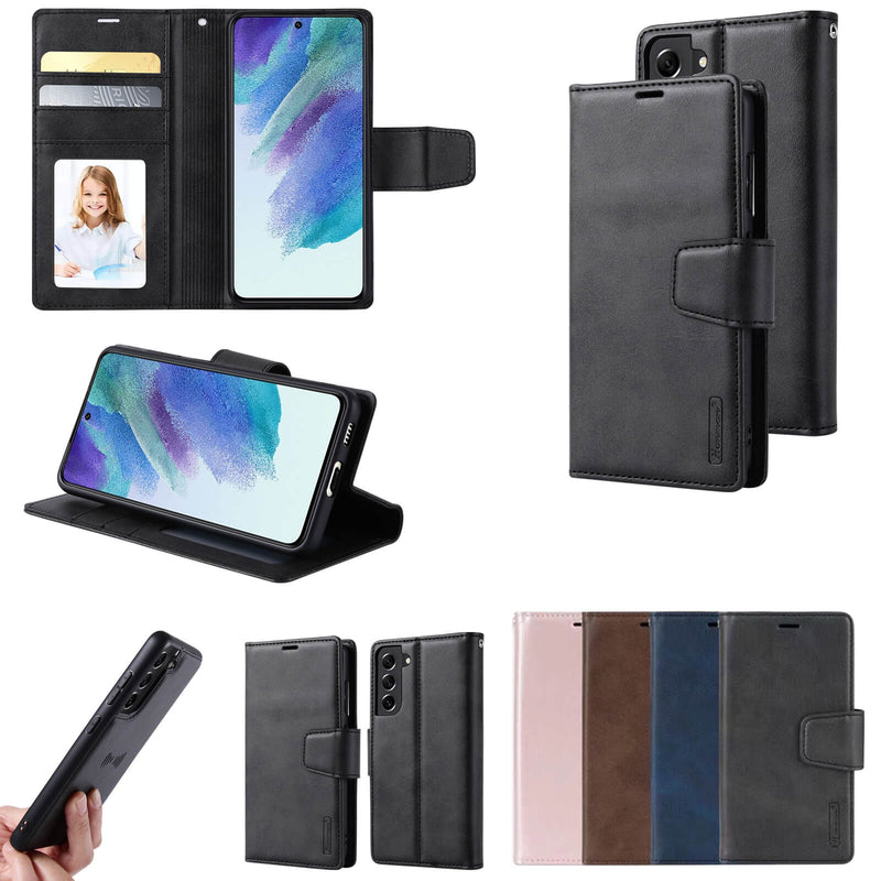 Samsung S24 Ultra Luxury Hanman Leather 2-in-1 Wallet Flip Case With Magnet Back