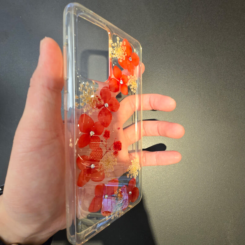 Samsung Galaxy A32 5G 2021 Real Flower Back TPU Shockproof Case