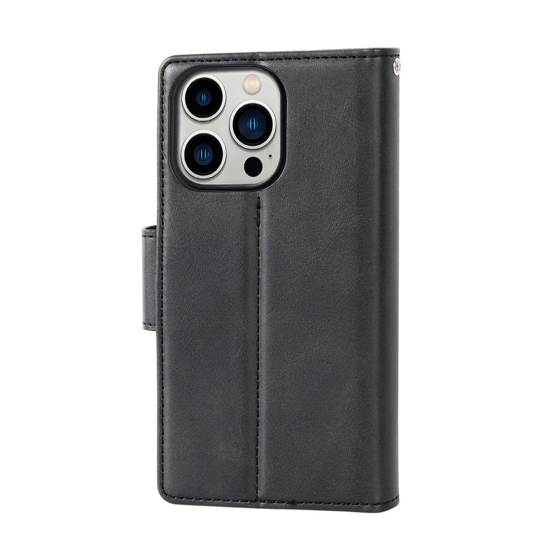 Suitable for iPhone Models Leather 2-in-1 Wallet Flip Case With Magnet Back