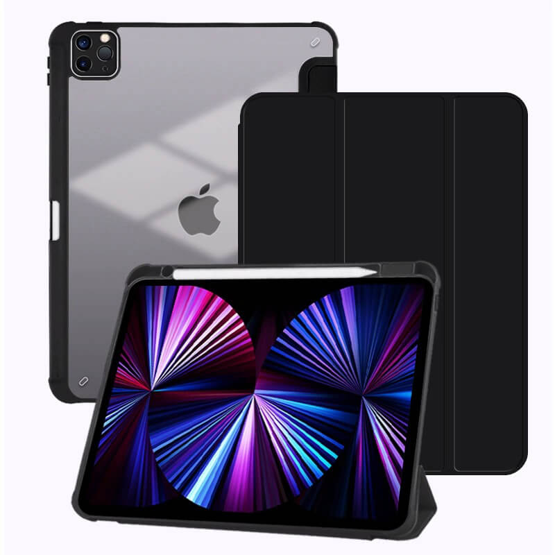 iPad Pro 12.9 2020 Silicone Flip Case with Built-in Pen Slot