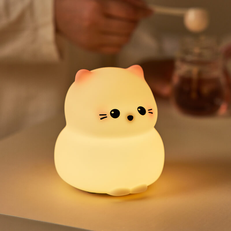 Mobie Guardiance Kitty Soft Touch Silicone Pat Light Night Lamp