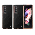 Samsung Galaxy Z Fold 3 2021 HDD Electroplated Edge Anti-Scratch Leather Phone Case