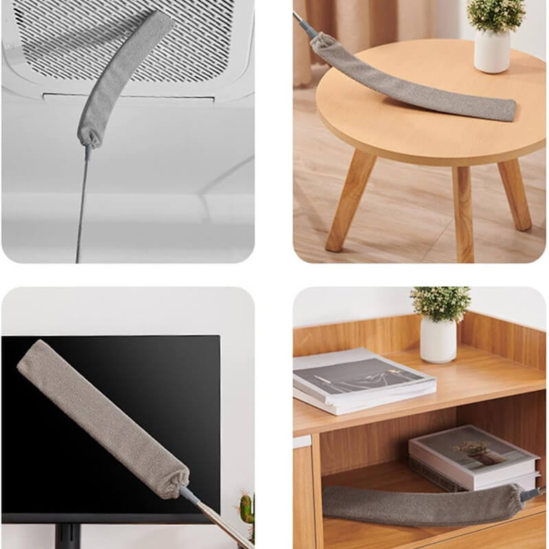 Mobie Extendable Flexible Duster with Washable Microfiber Head for Crevice Cleaning E23131