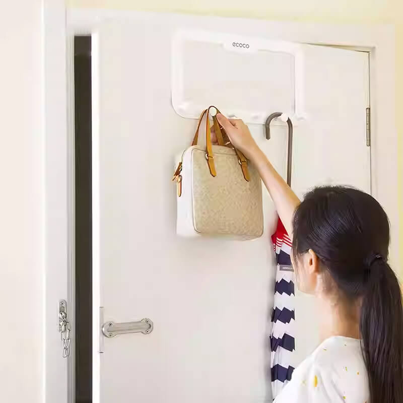 Mobie No Drill Heavy Duty Adhesive Door Hooks with Strong Hold & Silent Close