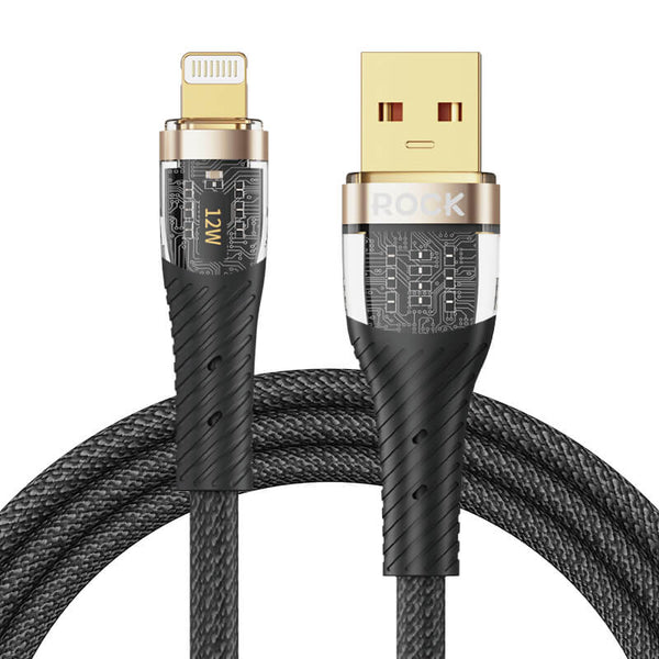 New Arrival Rock Transparency USB to Lightning Fast Charge Data Cable 1.2m Z21