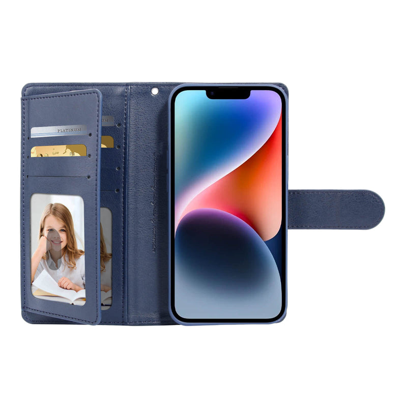 Suitable for iPhone Hanman Mila Series Leather Dual Wallet Filp Case