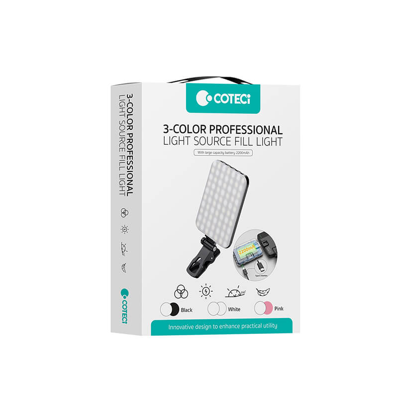 New Arrivals Coteci Portable Tri-color Light Source LED Fill Light 2500-6500K