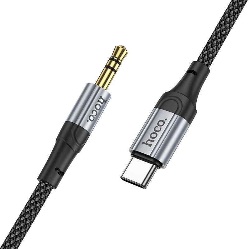 hoco Braided Nylon Universal Type-C to 35mm Aux Audio Cable 1m UPA26