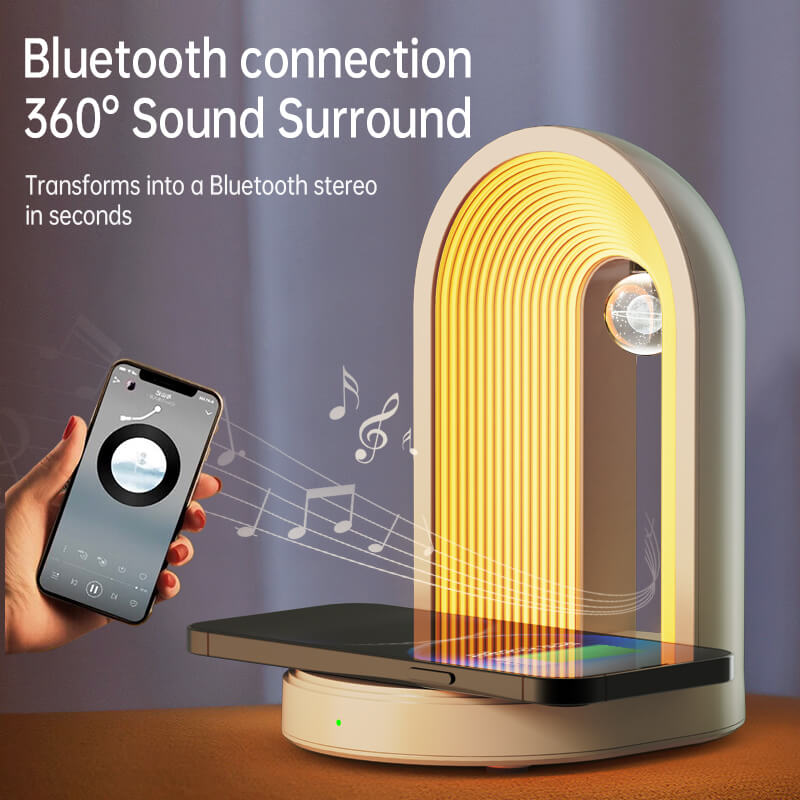 New Arrivals Mobie Wireless Charging Bluetooth Speaker Night Lamp 15W U3