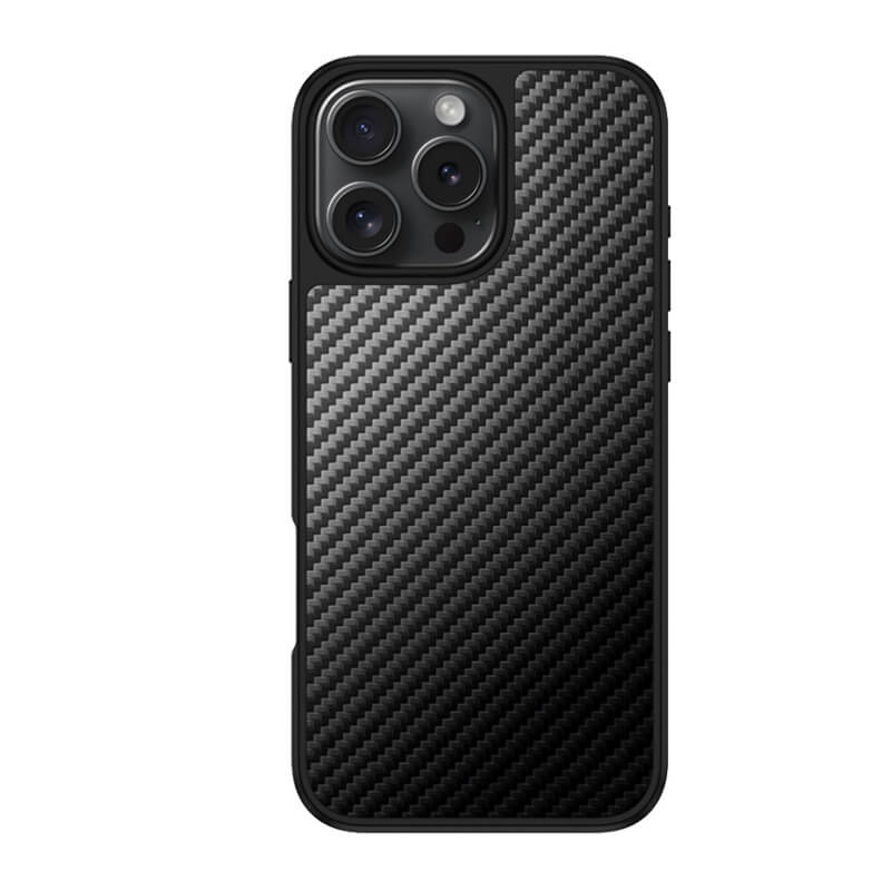 iPhone 16 Scott Series Carbon Fiber Texture Shockproof Phone Case