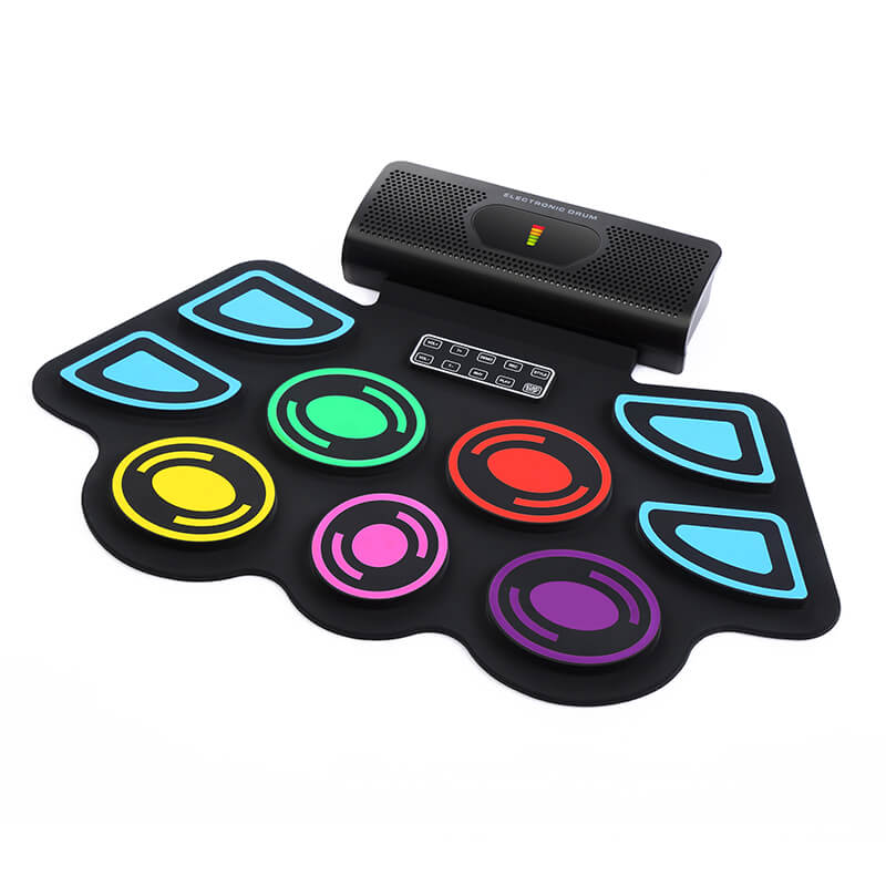 Mobie Electronic Roll Up Drum Kit Pads With Bluetooth Speaker