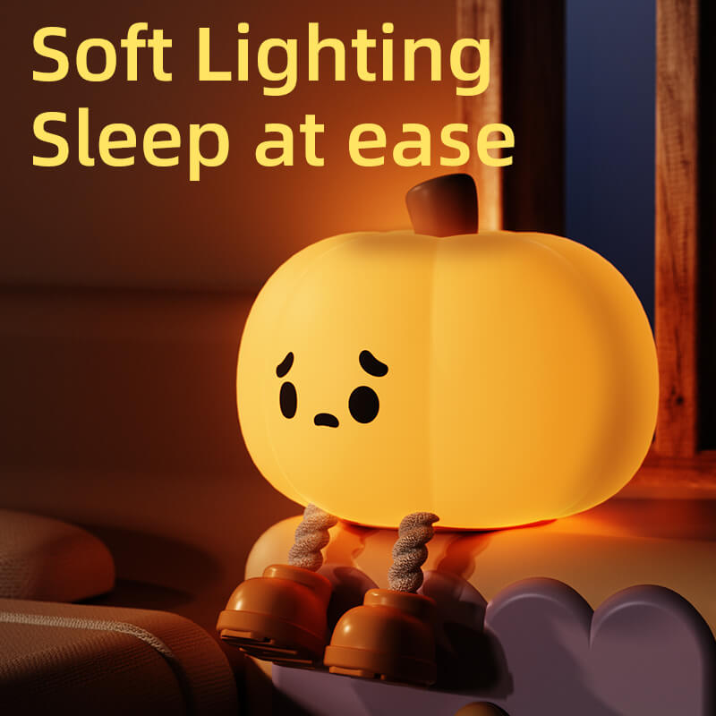 Mobie Little Pumpkin Soft Touch Silicone Pat Light Night Lamp