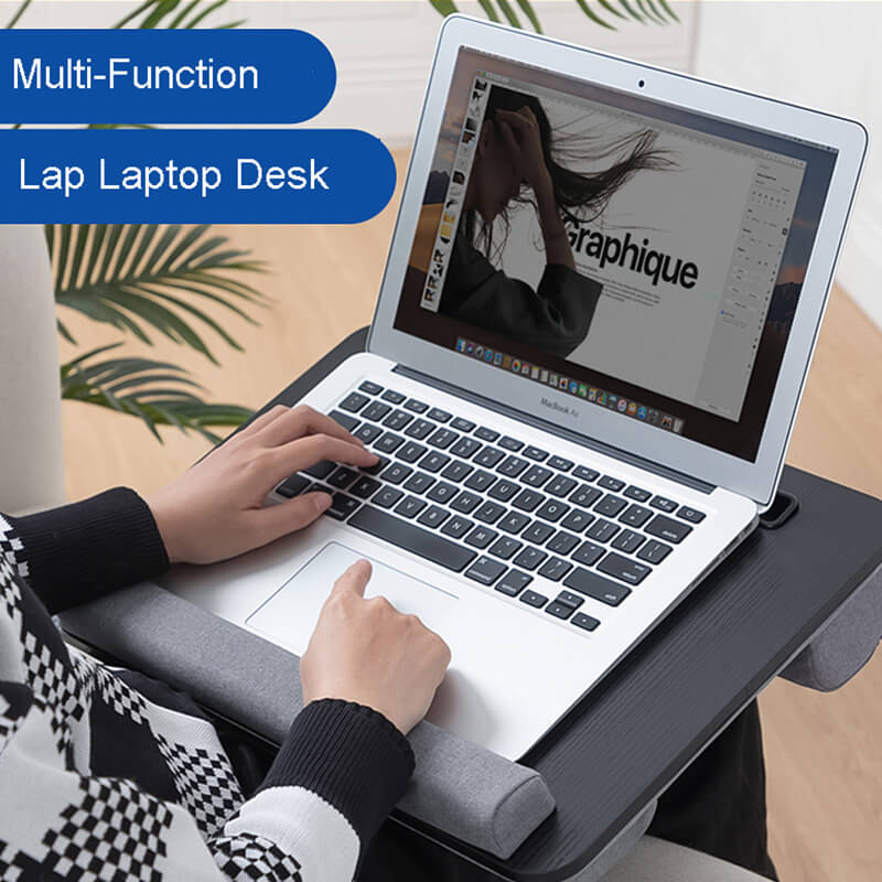SAIJI Portable Laptop Lap Desk with Cushion D12