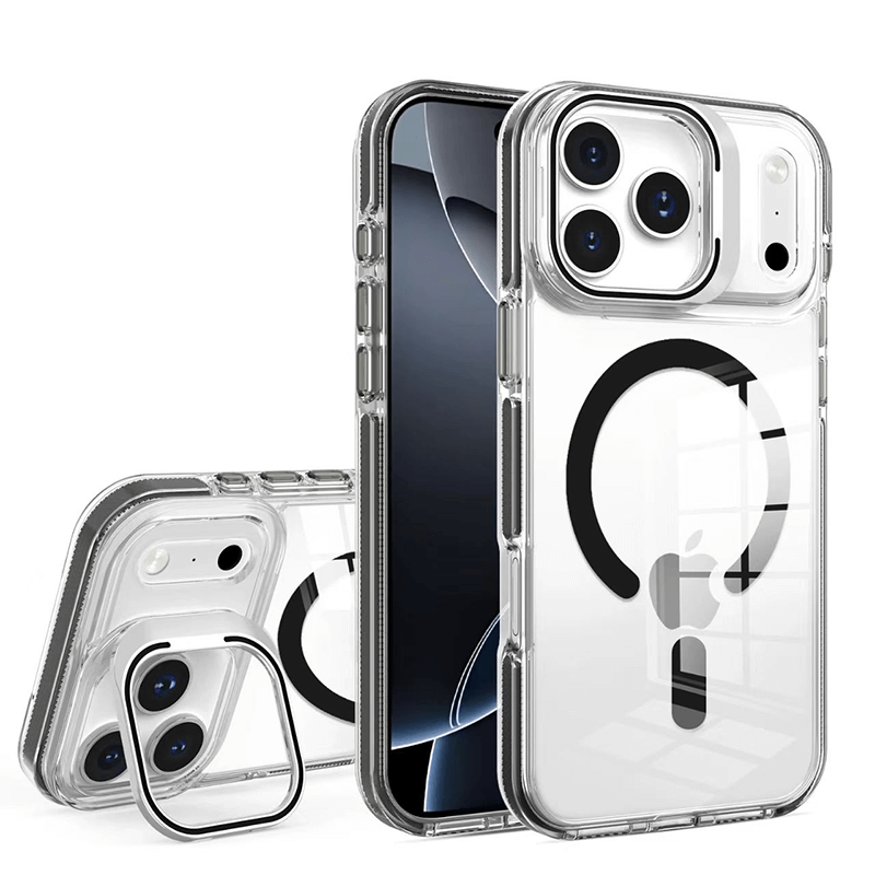 iPhone 17 Pro Max Rita Series Invisible Kickstand Crystal Clear Magsafe Case