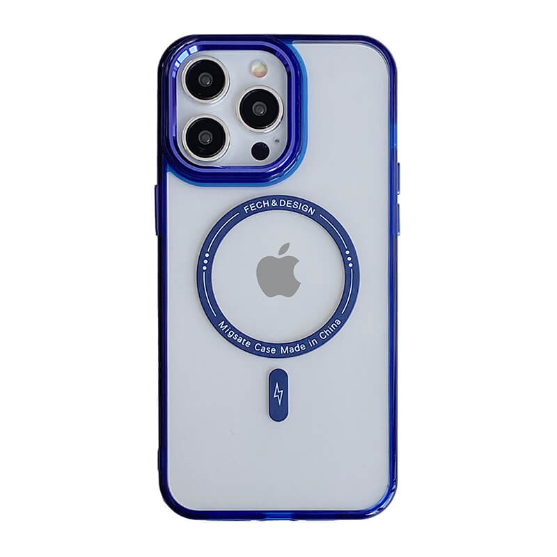 iPhone 15Pro Max AllureEyes Colorful Frame Transparent Phone Case with Magsafe