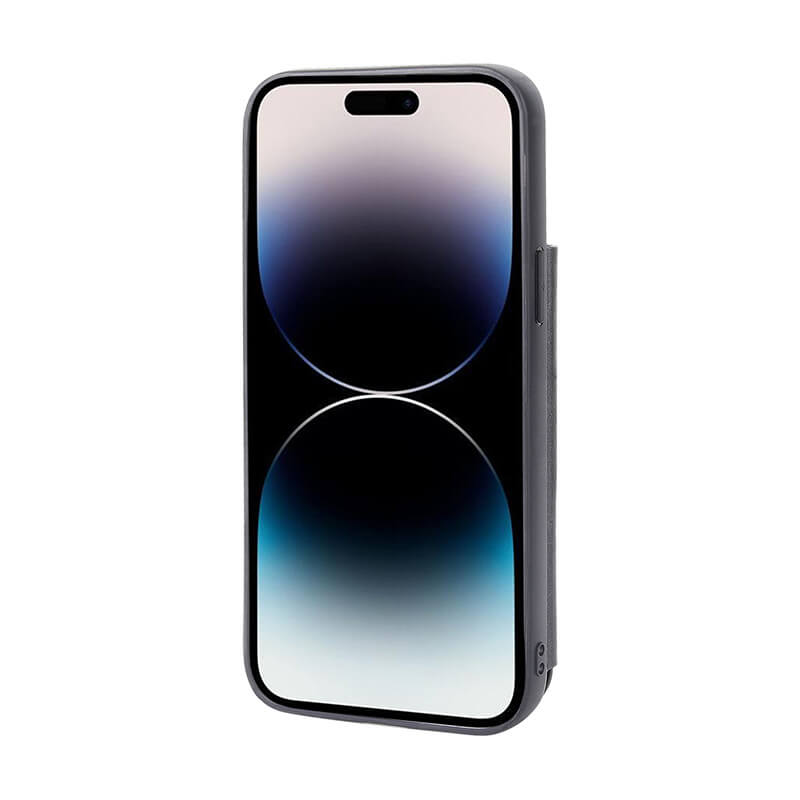 iPhone 16 Pro Mika Series PU Leather Wallet Stand Case with Magnetic Close