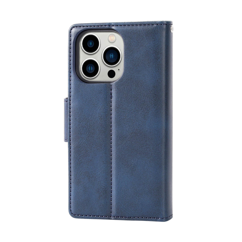 iPhone 12 Luxury Hanman Leather 2-in-1 Wallet Flip Case With Magnet Back