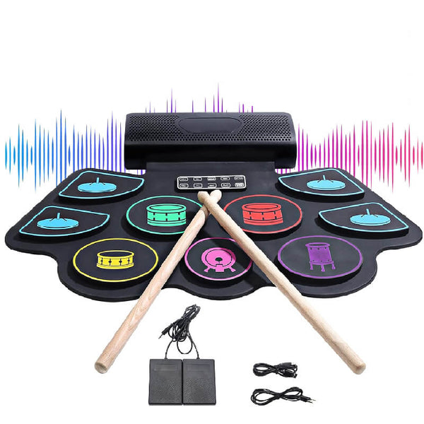 Mobie Electronic Drum Pads with Build-in Dual Stereo Speaker RD93C