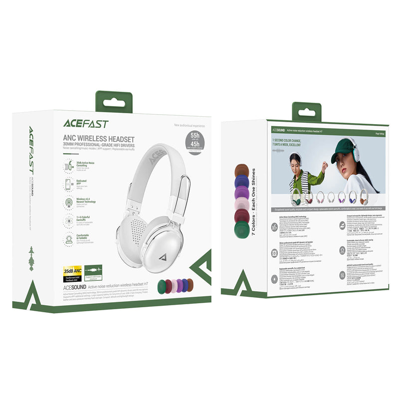 New Arrivals Acefast Color Your Week ANC Noise Wireless Headset 55H H7