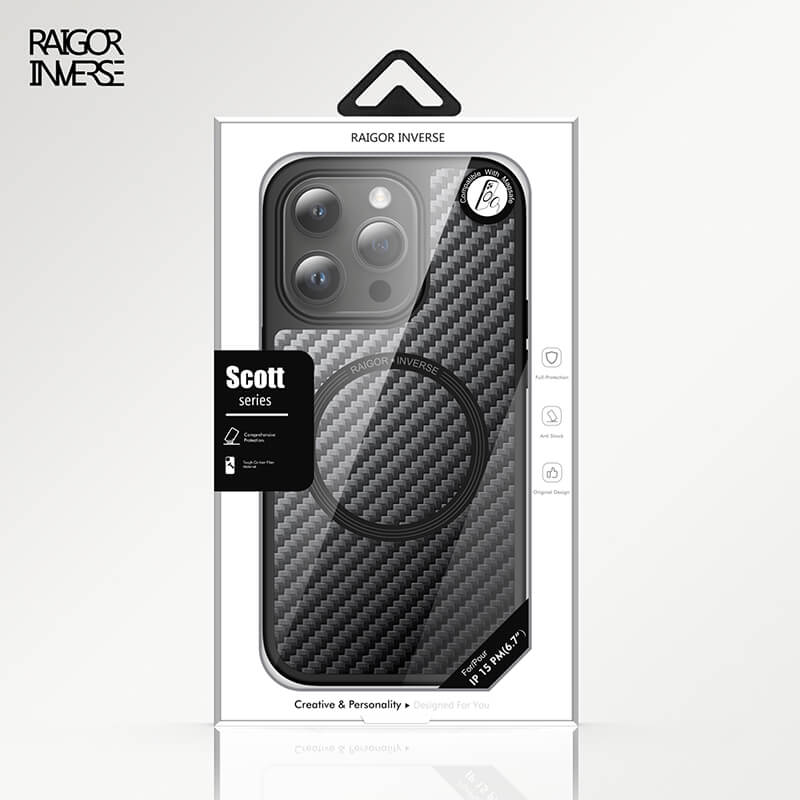 iPhone 15Pro Scott Plus Series Shockproof Magnetic Phone Case