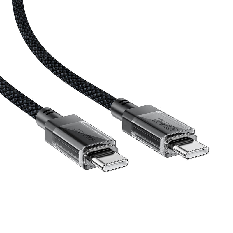 Pre Order Acefast Type-C to Type-C Transparent Shell Braid Fast Charging Cable 60W 1.2m