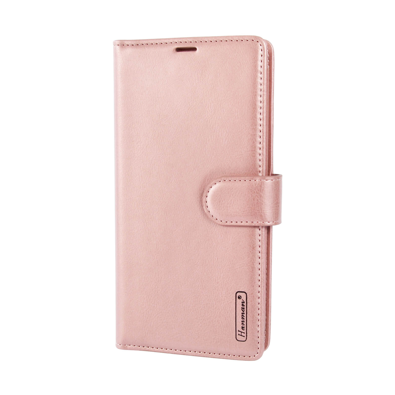 iPhone 15 Hanman Mila Series Leather Dual Wallet Filp Case