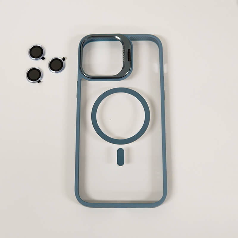 iPhone 15 Plus Camera Lens Stand Transparency MagSafe Phone Case