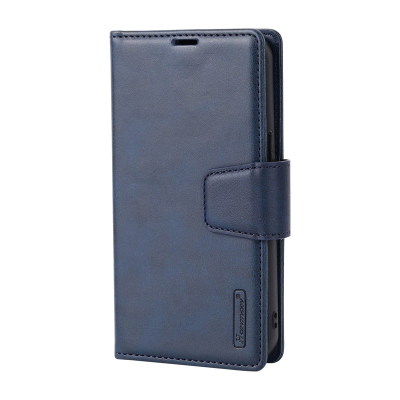 iPhone 14 Plus Luxury Hanman Leather 2-in-1 Wallet Flip Case With Magnet Back