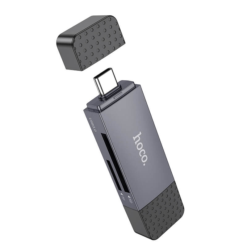 hoco. Dual-Port Memory Card Reader USB-C & USB-A for SD/TF Cards HB45