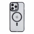 iPhone 15 AllureEyes Colorful Frame Transparent Phone Case with Magsafe