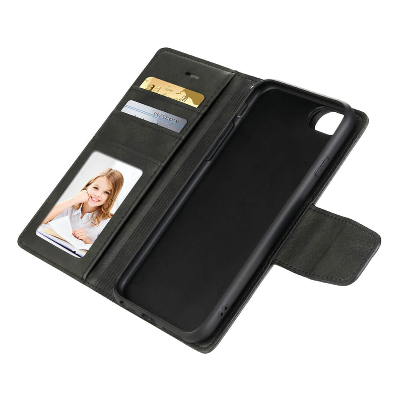 iPhone 6p/7p/8p Hanman Miro Leather 2-in-1 Wallet Case with Magnetic Back