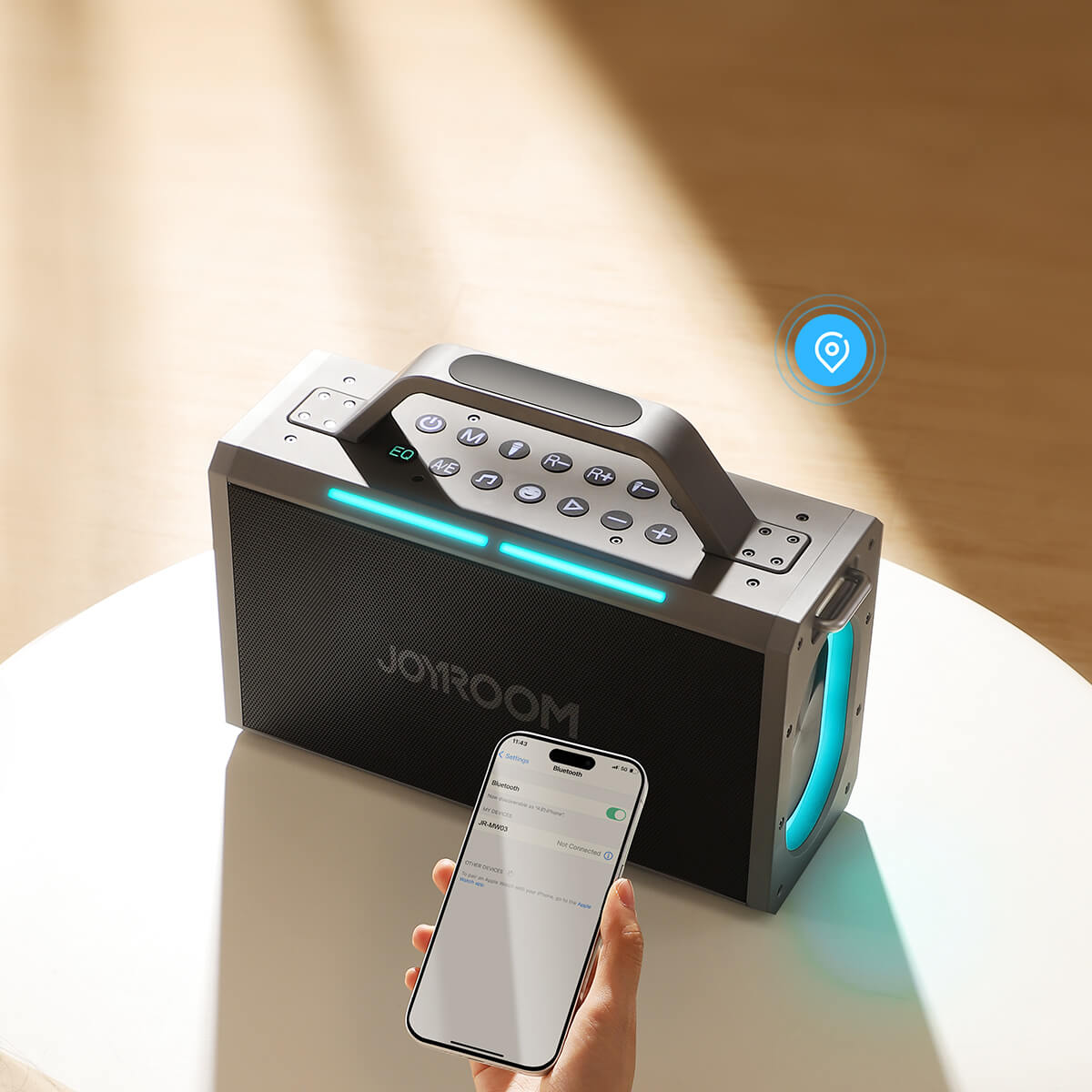 Joyroom Portable Karaoke Bluetooth Speaker With Remote Control & 2 Wireless Microphone