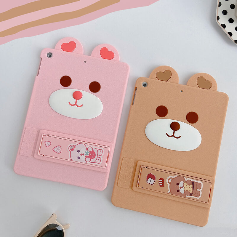 iPad Pro 11 2018 Q Uncle Brown Bear Silicone iPad Case