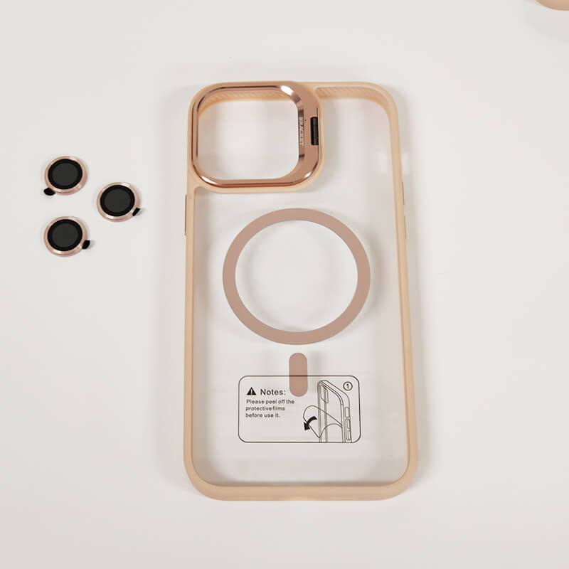 iPhone 15 Plus Camera Lens Stand Transparency MagSafe Phone Case