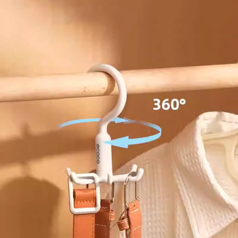 Mobie 2 Pack Rotatable 6 Claw Hooks Maximize Your Closet Space E24242